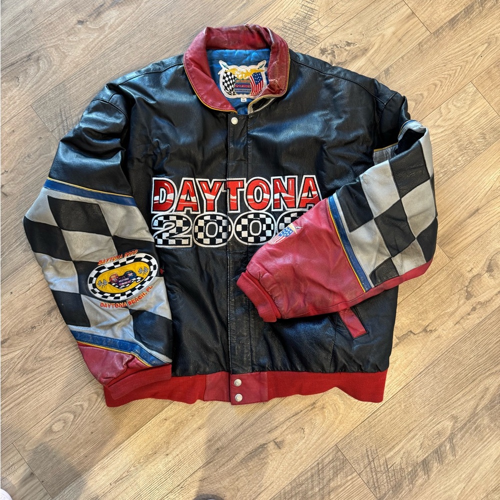 Vintage NASCAR Daytona leather jacket